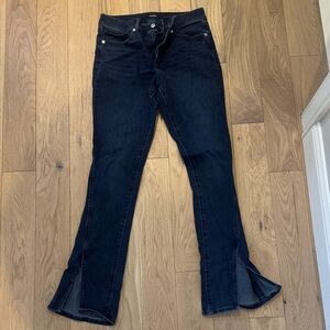 Express Dark Indigo Flare-Leg Jeans